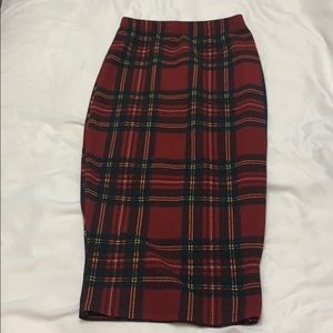 Plaid Pencil skirt